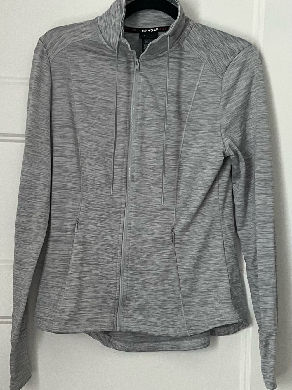 Spyder Active Women’s Full-Zip Jacket Gray Space Dye Athletic Size Medium